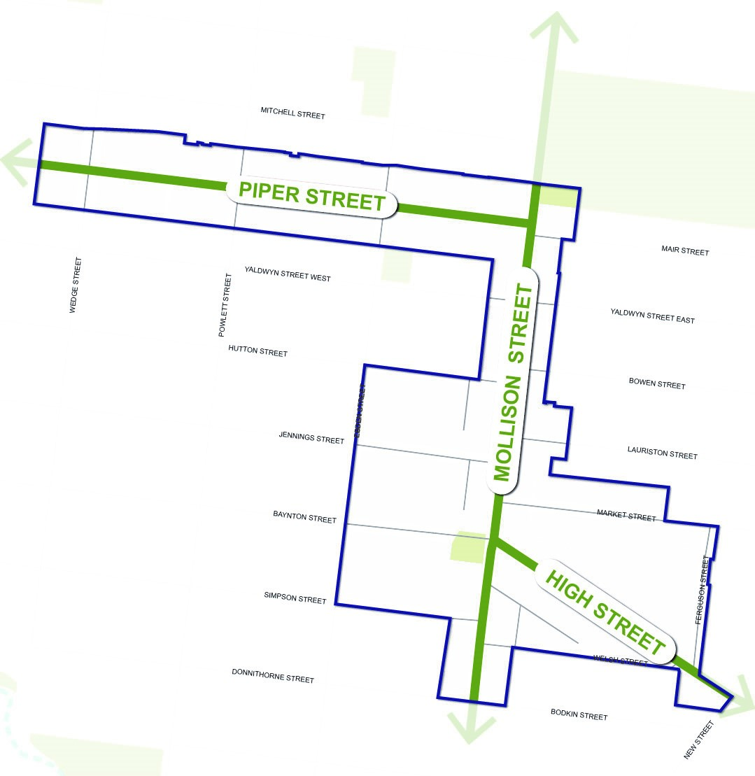 Kyneton UDF Town Centre map