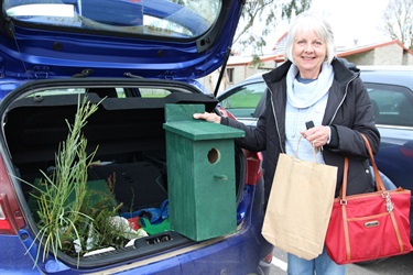 Residents took home two nest boxes and indigenous tube stock