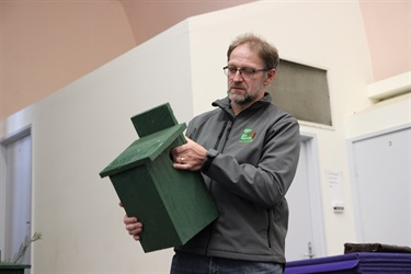 John Harris explains the types of nest boxes and entries animals prefer