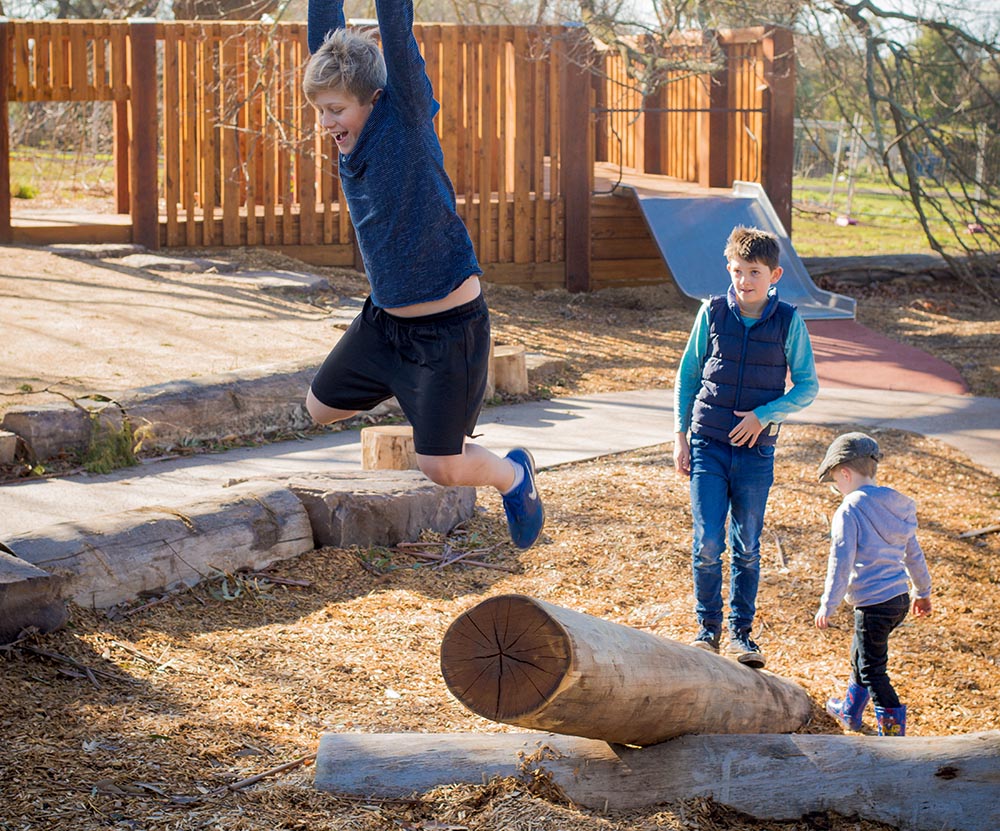 Climbing Forest - The forest sits alongside the beautiful oak cubby and provides an exhilarating challenge for the young, the brave and the young at heart. -MRSC