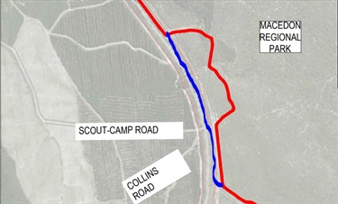 Proposed trail realignment - Stage 2B