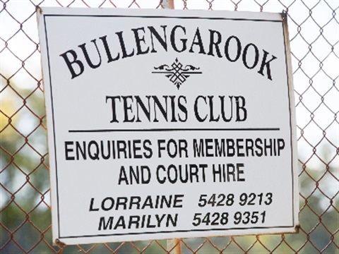 Bullengarook Tennis Club sign