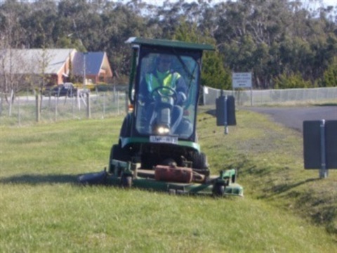 Grass mowing for town beauty and cleanliness